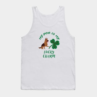 My Dog Is My Lucky Charm (German Shepherd Saint Patrick's Day Theme) Tank Top